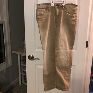 Goodfellow men’s khaki colored jeans 34x30